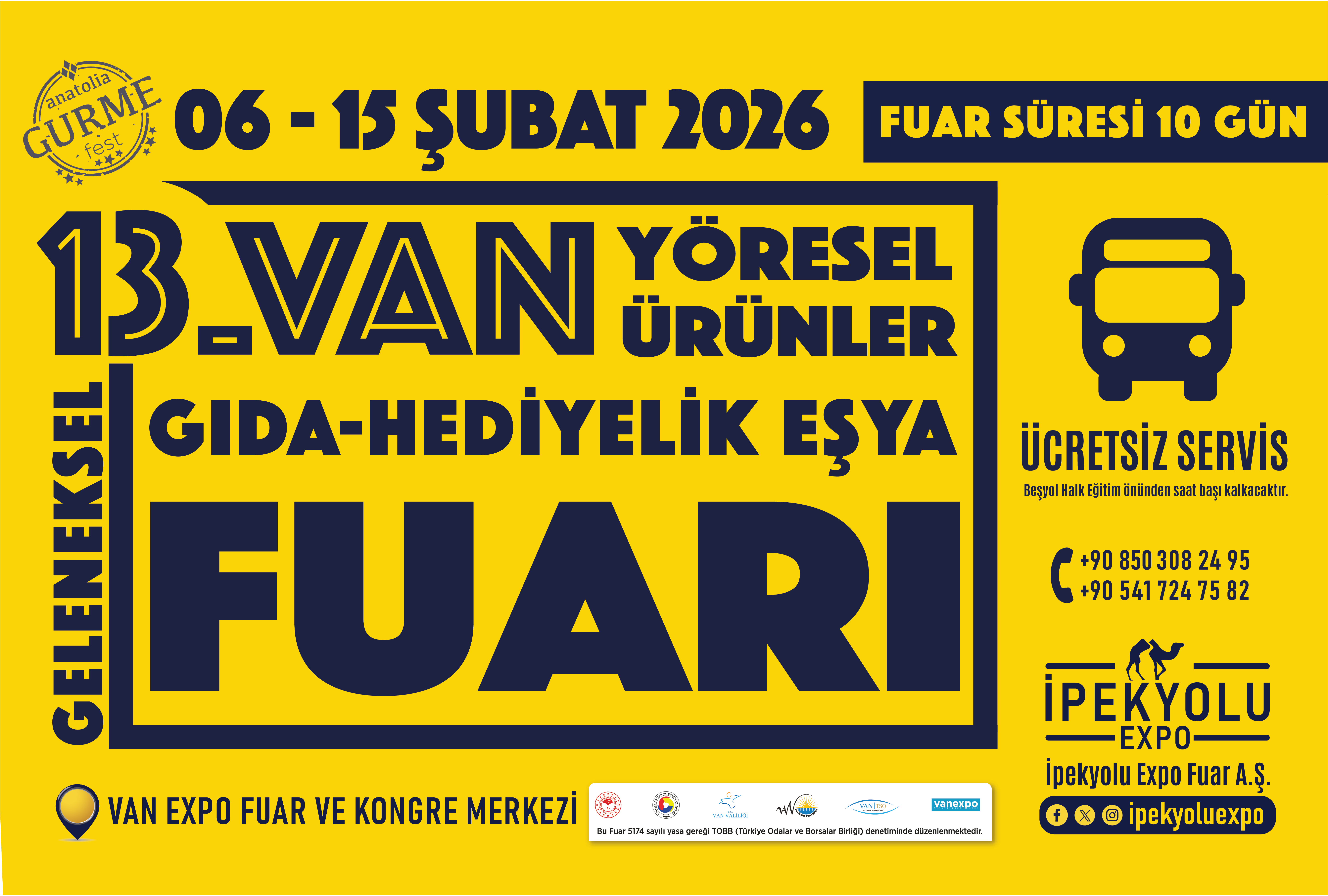 13. Van Yöresel Ürünler Gıda Hediyelik Eşya Fuarı